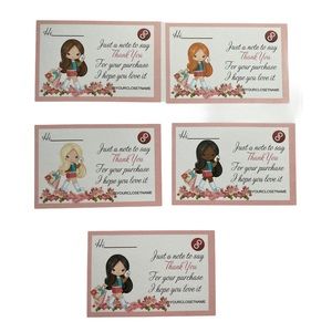 100 New Small Busines Cards , Poshmark TY Cards / Shopping bag